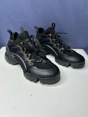 Christian Dior D-Connect Black Womens Sneaker Shoe Size 38.5 EU / 7.5 US